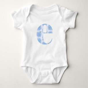 Body Para Bebé Azul Toile Floral Hydrangea "E" One-Sie