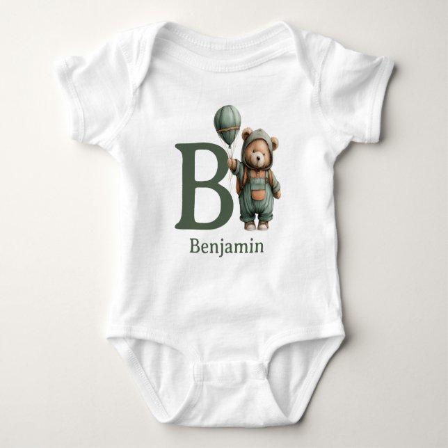 Body Para Bebé B es para Oso Personalizar (Anverso)