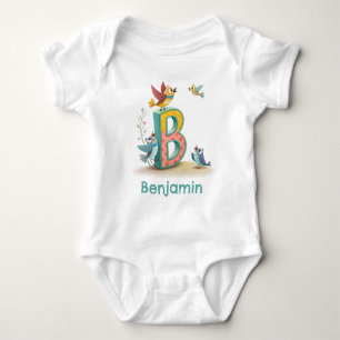 Body Para Bebé B es para pájaros Personaliza