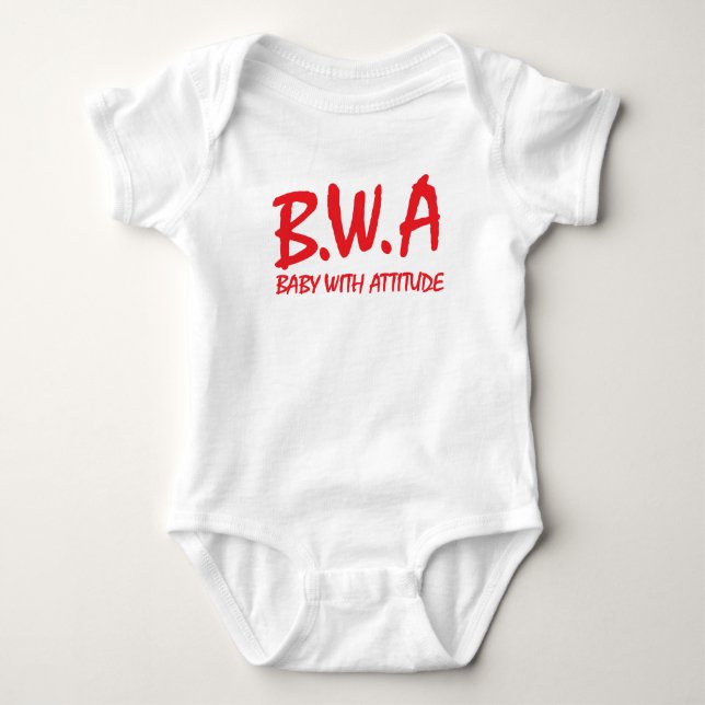 Body Para Bebé B.W.A. Bebé con diseño de la camiseta de la (Anverso)