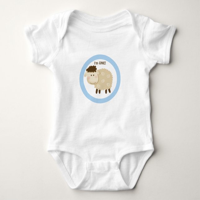 Body Para Bebé Baa Baa Sheep Blue personalizado (Anverso)