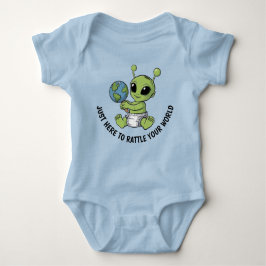 Body Para Bebé Baby Alien Holding Rattle Bodysuit