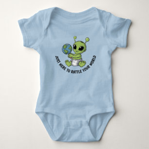 Body Para Bebé Baby Alien Holding Rattle Bodysuit