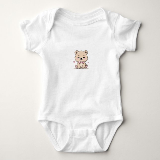 Body Para Bebé baby bear pink  (Anverso)