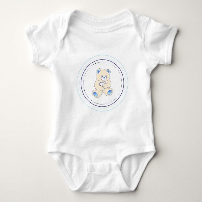 Body Para Bebé Baby Blue Teddy (Anverso)