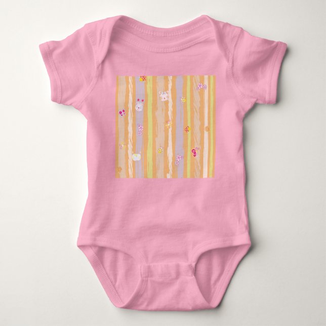 Body Para Bebé Baby Bodysuit – Baby Joy & Creatures Pastel Animal (Anverso)