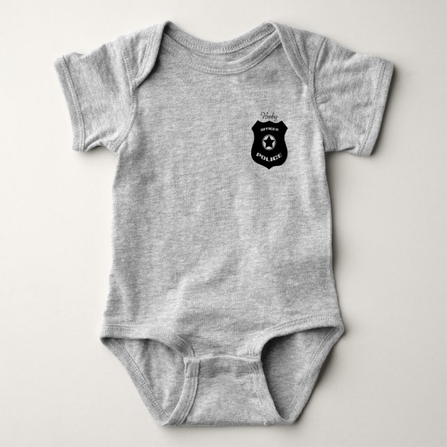 Body Para Bebé Baby Bodysuit Baby Police Baby Bodysuit (Anverso)
