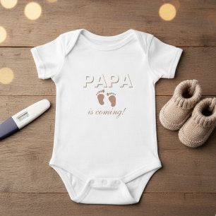 Body Para Bebé Baby Bodysuit - Birth Announcement PAPA is coming