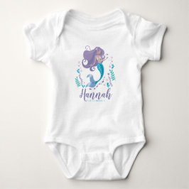 Body Para Bebé Baby Bodysuit Chica Bonito Pequeña Sirena Nombre p
