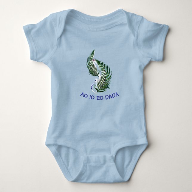 Body Para Bebé Baby Bodysuit Fern Aotearoa NZ  funny baby talk (Anverso)