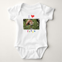 Baby Bodysuit Foto panda roja , animales 0056.