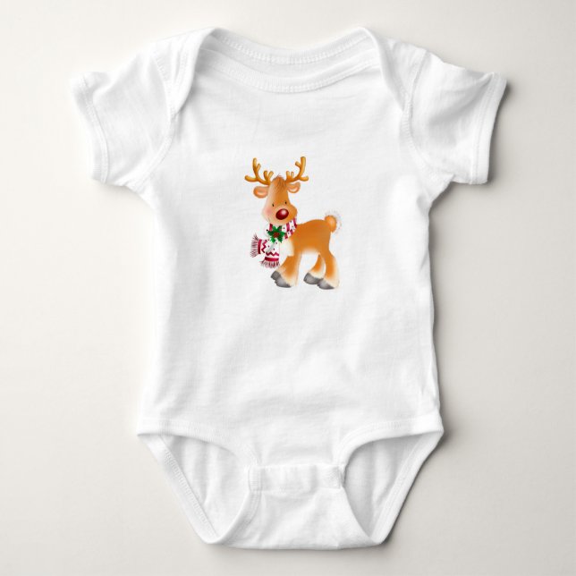 Body Para Bebé Baby Bodysuit Holiday Rudolph (Anverso)