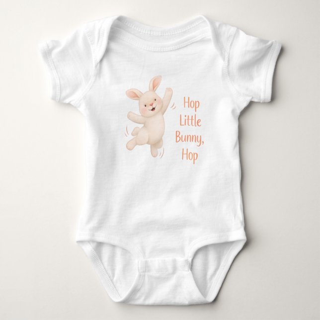 Body Para Bebé Baby Bodysuit – Hop Little Bunny, Hop (Anverso)