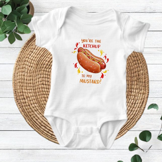 Body Para Bebé Baby Bodysuit hot dog Ketchup & Mustard - Cute  (Subido por el creador)