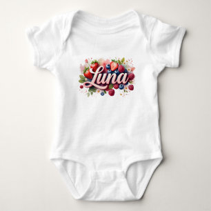 Body Para Bebé Baby Bodysuit " Luna " Diseño Floral Berry