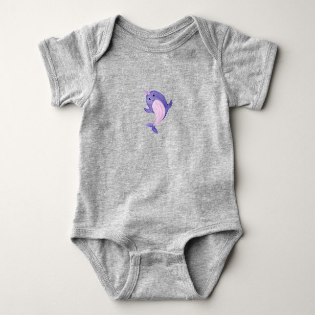 Body Para Bebé Baby Bodysuit - Narwhal (Anverso)