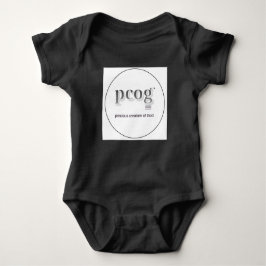 Body Para Bebé Baby bodysuit "pcog" acronym; heart, NO scripture
