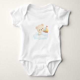 Body Para Bebé Baby Bodysuit – Sweet Teddy on a Cloud | Soft Wate