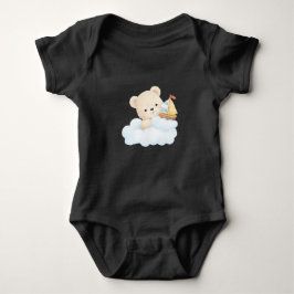 Body Para Bebé Baby Bodysuit – Sweet Teddy on a Cloud | Soft Wate