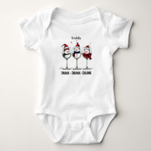 Body Para Bebé Baby Bodysuit   Trío de Snowman personalizado