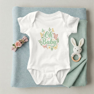 Body Para Bebé Baby bodysuit with cute butterflies, spring
