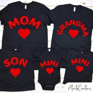 Body Para Bebé Baby bodysuit with MINI word, family t-shirts