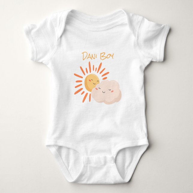 Body Para Bebé Baby Boho Cute Cloudy Sunshiney (Anverso)