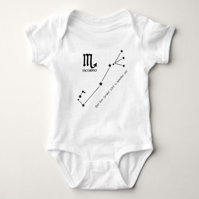Body Para Bebé Baby Born under Scorpion Constellation (Anverso)