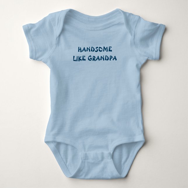 BODY PARA BEBÉ BABY BOY BODYSUIT HANDSOME COMO GRANDPA (Anverso)