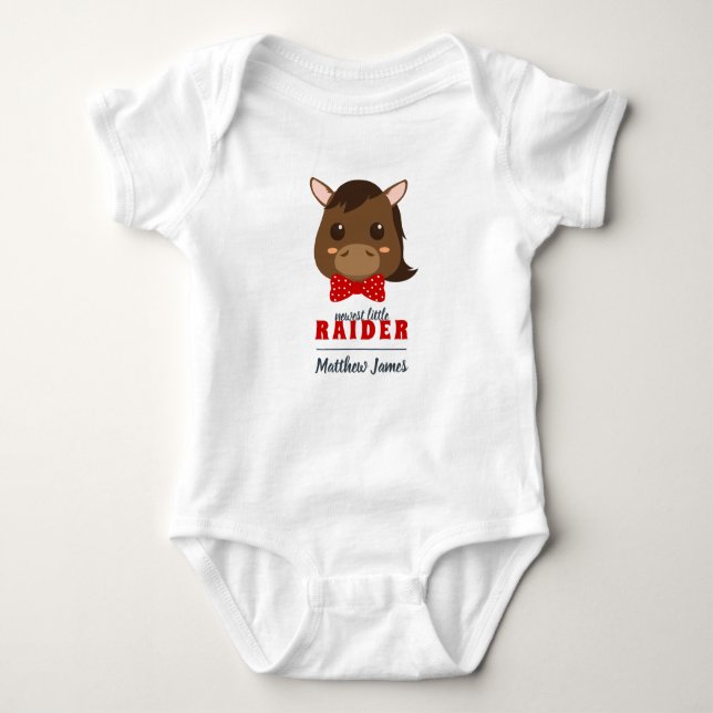 Body Para Bebé Baby Boy Horse Red & Black Bodysuit (Anverso)