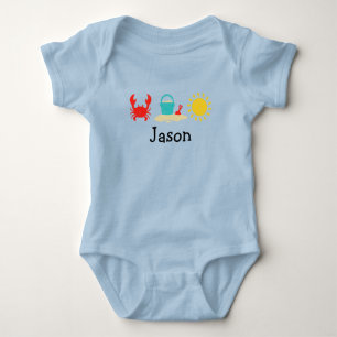 Body Para Bebé Baby Boys Watercolor Beach Trio Bodysuit
