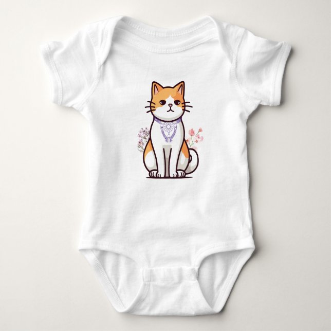 Body Para Bebé Baby  Cat Lover T-shirt (Anverso)