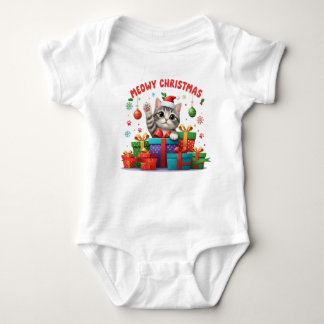 Body Para Bebé Baby Christmas Kitty With Gift