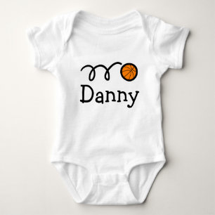 Body Para Bebé Baby clothing with name and basketball print