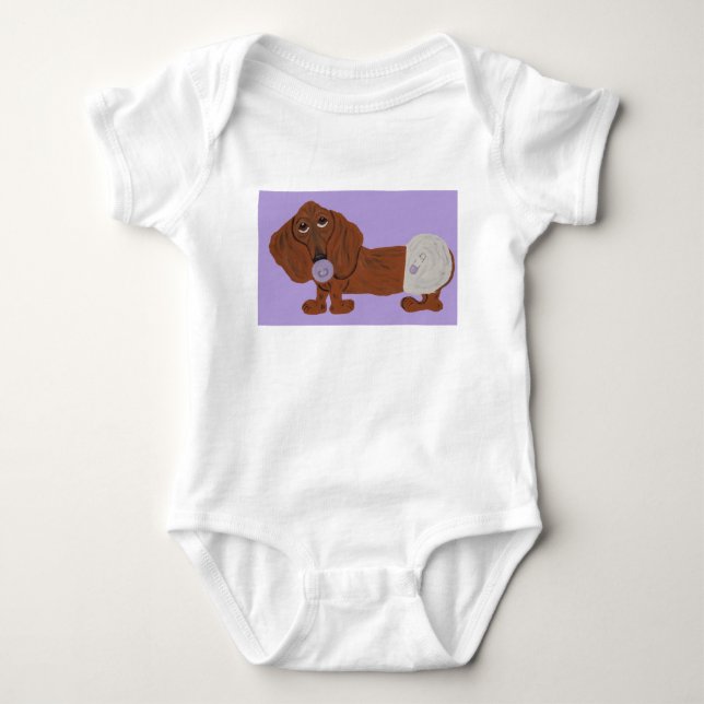 Body Para Bebé Baby Dachshund  (Anverso)