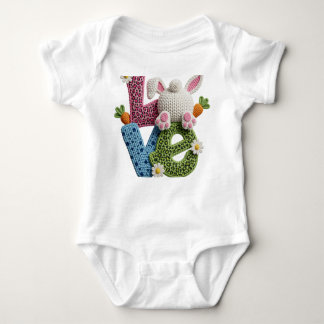 Body Para Bebé Baby Easter Simulated Yarn Crochet Love  