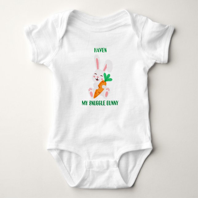 Body Para Bebé Baby Easter Snuggle Bunny Bodysuit (Anverso)