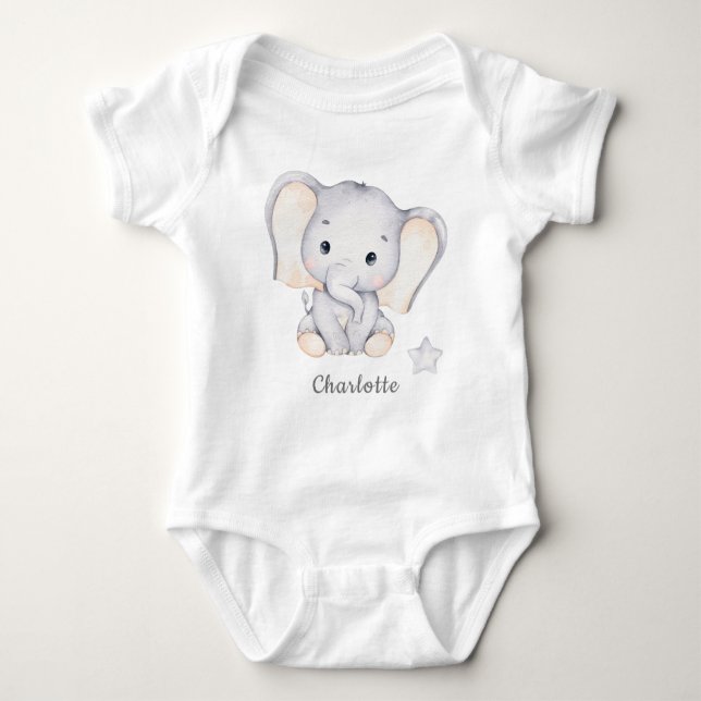 Body Para Bebé Baby Elephant Baby Bodysuit (Anverso)