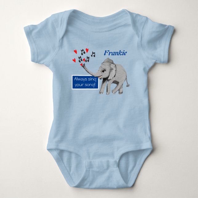 Body Para Bebé Baby Elephant Big Dream Baby Bodysuit (Anverso)