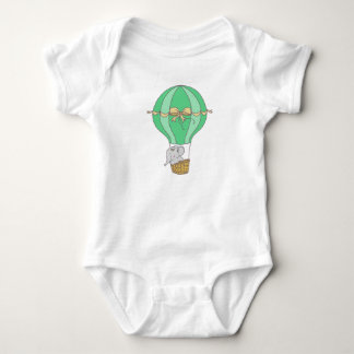 Body Para Bebé Baby Elephant Flying in Balloon Gender Neutral 
