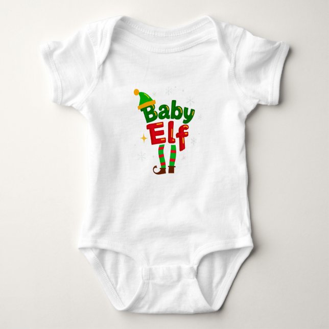 Body Para Bebé Baby Elf Cute Family Christmas Pajama (Anverso)