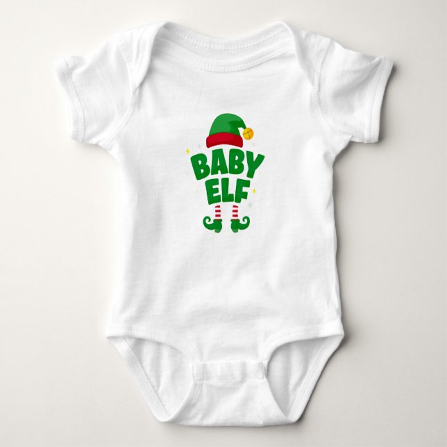 Body Para Bebé Baby Elf Cute Family Christmas Pajama (Anverso)