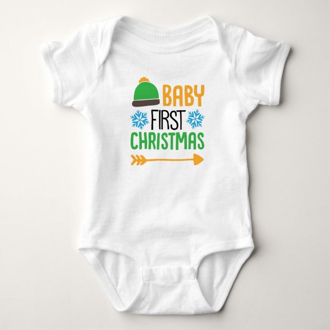 Body Para Bebé Baby First Christmas (Anverso)