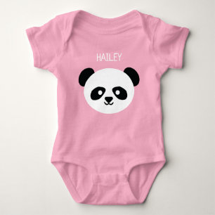 Body Para Bebé Baby Girl Cute Panda Personalizada Kawaii