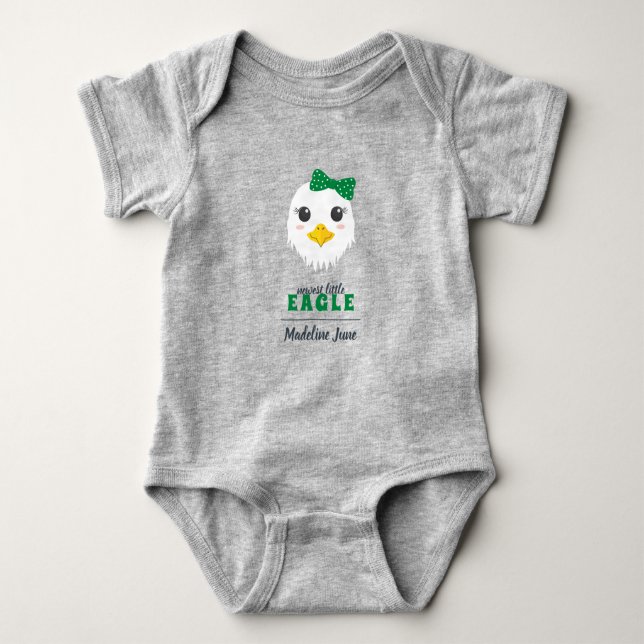Body Para Bebé Baby Girl Eagle Green Bodysuit (Anverso)