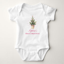 Body Para Bebé Baby Girl First Christmas Tree