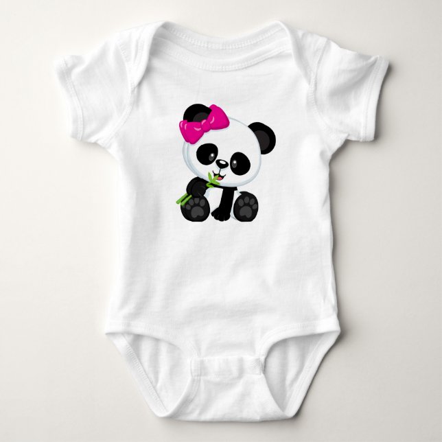 Body Para Bebé Baby girl panda (Anverso)