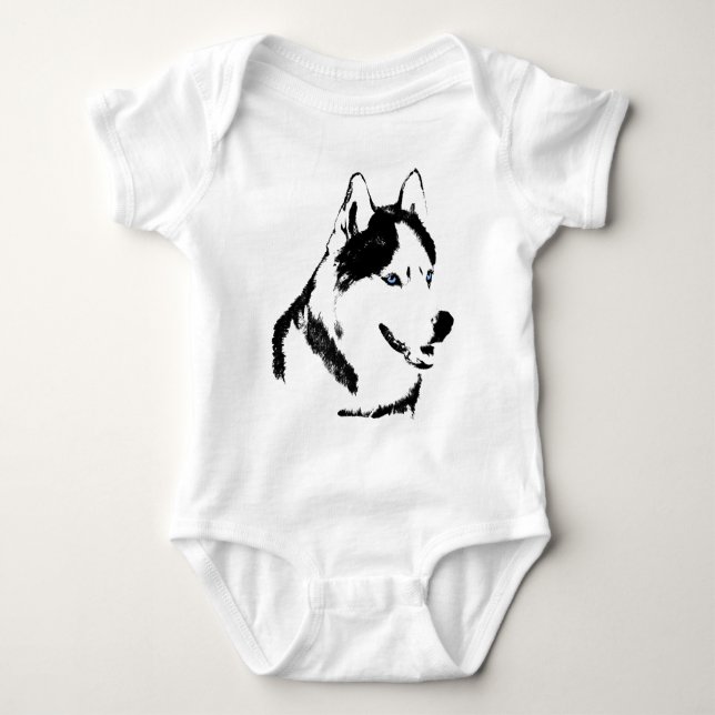 Body Para Bebé Baby Husky Creeper Sled Perro Regalos para bebés (Anverso)