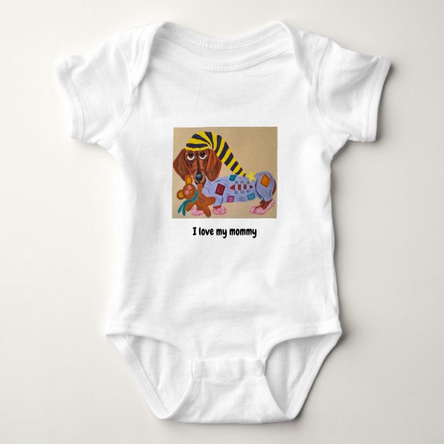 Body Para Bebé Baby I Love My Mommy Doggie Bodysuit (Anverso)