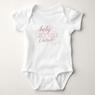 Body Para Bebé Baby It's Cold Outside Script Cita Jumpsuit bebé